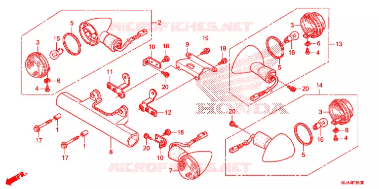 KNIPPERLICHT (VT750C/CA/CS/C2B) Honda MOTO 750 SHADOW 2012  VT750CSC