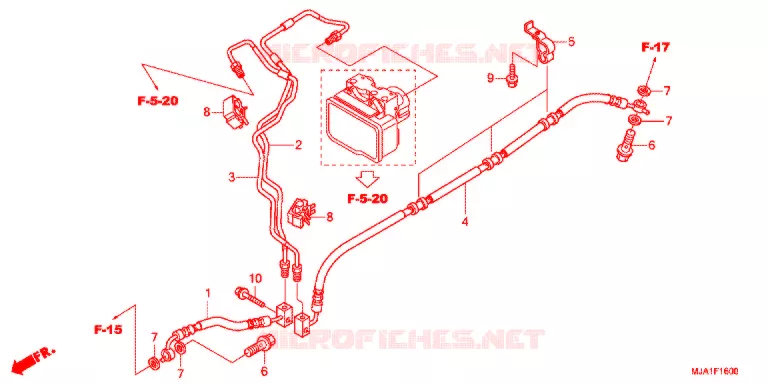ACHTER REM SLANG  Honda MOTO 750 SHADOW 2012  VT750CSC