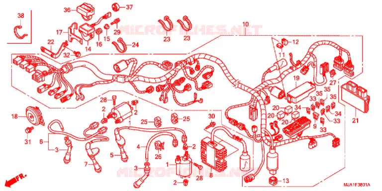 BEDRADINGSBUNDEL (VT750CS) Honda MOTO 750 SHADOW 2012  VT750CSC