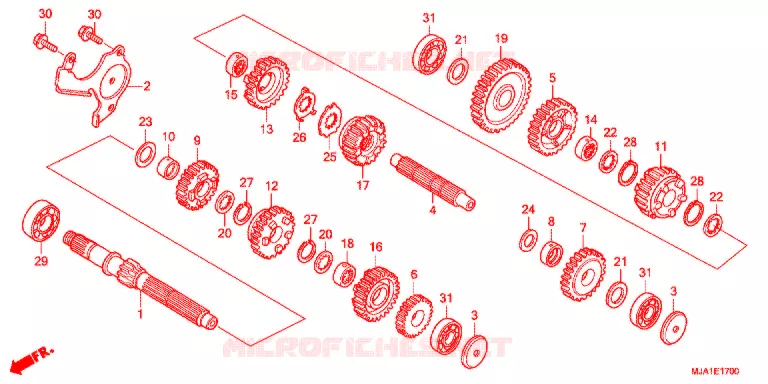 VERSNELLINGSBAK (VT750CA/CS/C2B) Honda MOTO 750 SHADOW 2012  VT750CSC