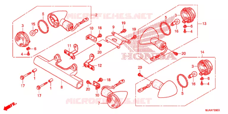KNIPPERLICHT (VT750C/CA/C2B/CS) Honda MOTO 750 SHADOW 2013  VT750CSD