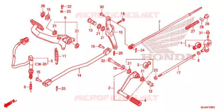 PEDAAL (VT750C/CA/C2/C2B/C2F/CS/C2S) Honda MOTO 750 SHADOW 2013  VT750CSD