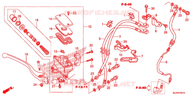 REMPOMP VOOR (VT750CS) Honda MOTO 750 SHADOW 2013  VT750CSD