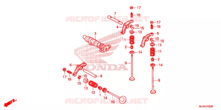 CAMSHAFT - KLEP (AVANT) Honda MOTO 750 SHADOW 2013  VT750CSD
