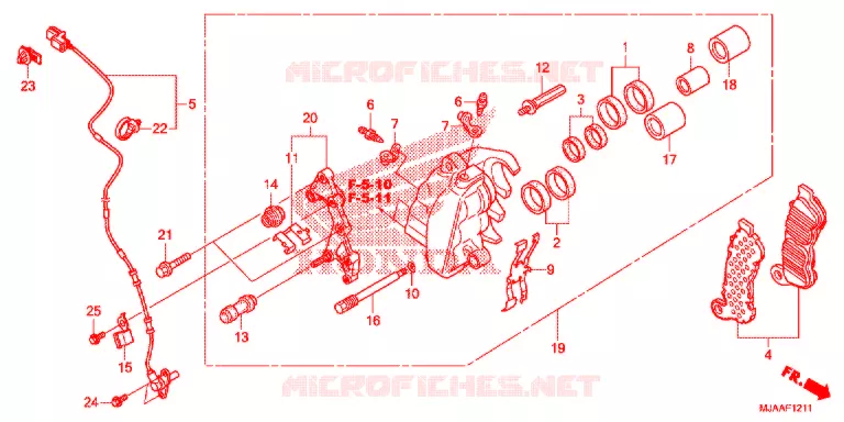 REMKLAUW VOOR (VT750CS/C2S) Honda MOTO 750 SHADOW 2013  VT750CSD