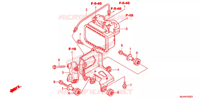 VOORREM HOOFDCILINDER/ABS MODULATOR Honda MOTO 750 SHADOW 2013  VT750CSD
