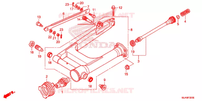 ZWAAI-ARM/KETTINGKAST Honda MOTO 750 SHADOW 2015  VT750CSF