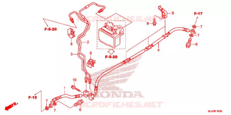 ACHTER REM SLANG  Honda MOTO 750 SHADOW 2016  VT750CSG