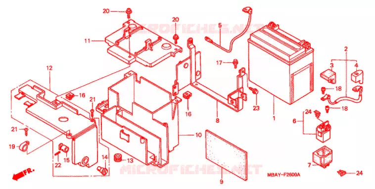 GEREEDSCHAP/ACCUVAK Honda MOTO 750 SHADOW 2000  VT750CY
