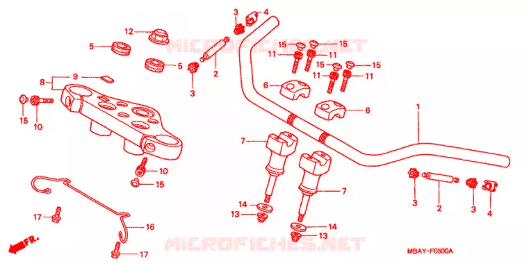 HENDEL PIJP Honda MOTO 750 SHADOW 2000  VT750CY
