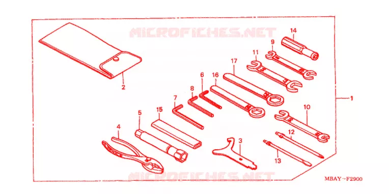 GEREEDSCHAP/ACCUVAK Honda MOTO 750 SHADOW 2000  VT750CY