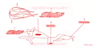 EMBLEEM/STREEP (VT750DCA/VT750DCB) voor Honda SHADOW VT 750 SPIRIT D 2005