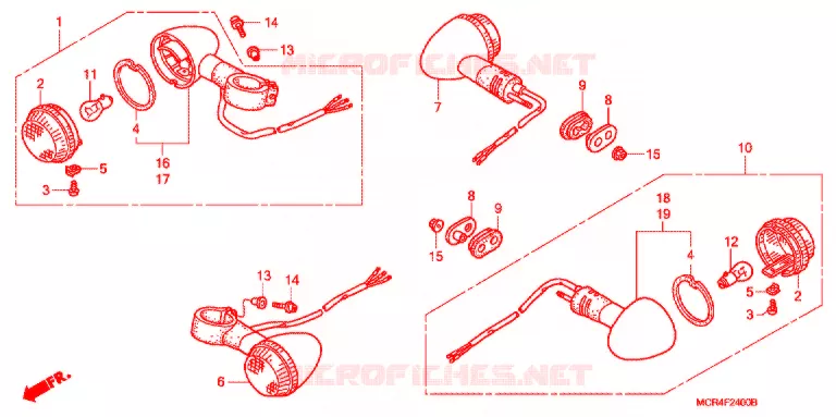 KNIPPERLICHT(2) Honda MOTO 750 SHADOW 2005  VT750DCA5_A