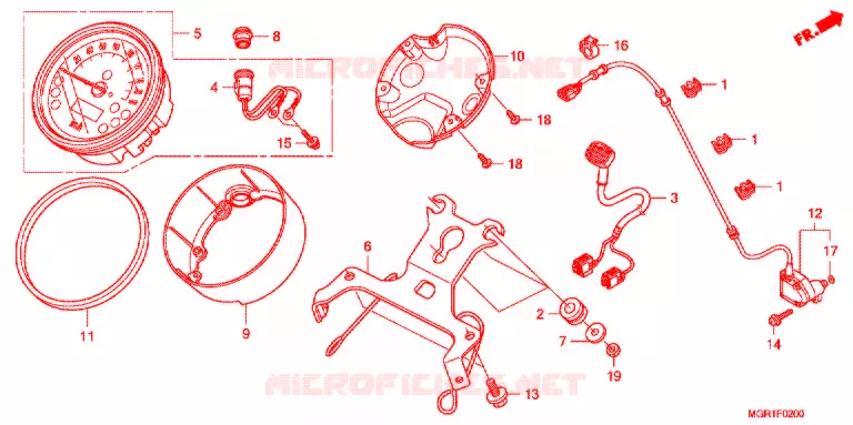 COMBINATIEMETER Honda MOTO 750 VT 2010  VT750SA_J