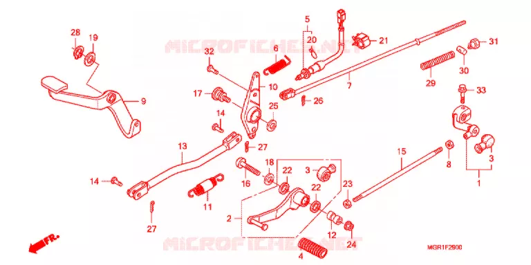 OPSTAP/PEDAAL Honda MOTO 750 VT 2010  VT750SA_J