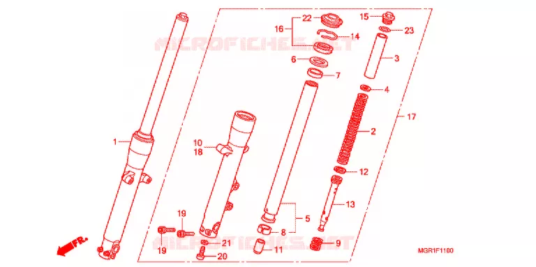 VOOR VORK Honda MOTO 750 VT 2010  VT750SA_J