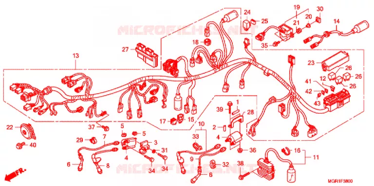 BEDRADINGSBUNDEL/ACCU Honda MOTO 750 VT 2013  VT750SB