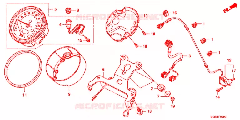 COMBINATIEMETER Honda MOTO 750 VT 2013  VT750SB