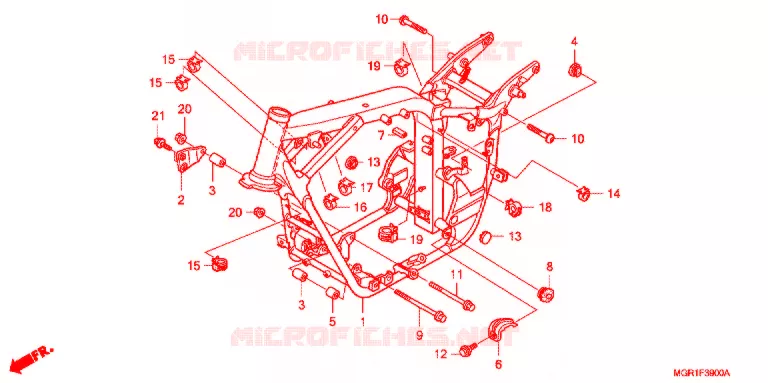 FRAME CHASSIS Honda MOTO 750 VT 2014  VT750SB