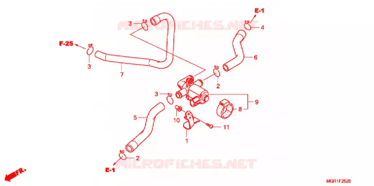 LUCHT INJECTIE BEDIENING KLEP Honda MOTO 750 VT 2011  VT750SB