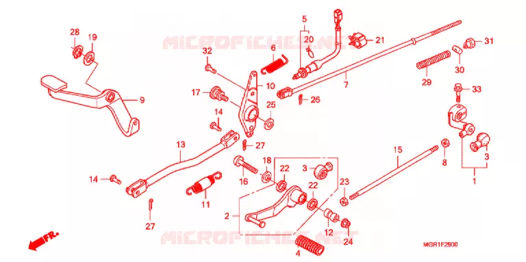 OPSTAP/PEDAAL Honda MOTO 750 VT 2011  VT750SB