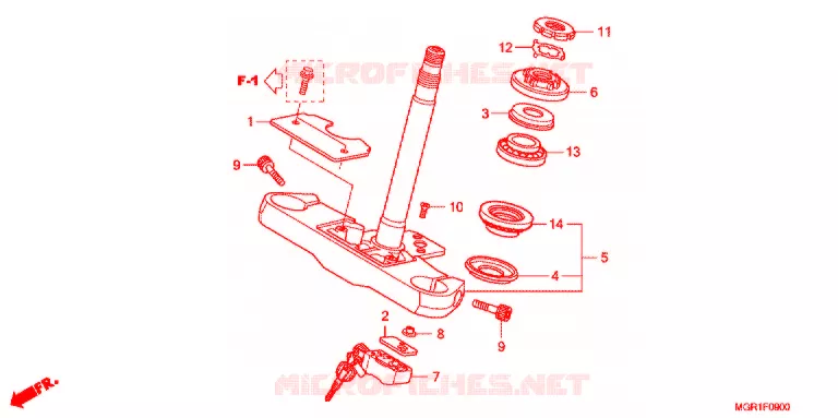 STURING STANG/BOVENSTE BRUG Honda MOTO 750 VT 2011  VT750SB