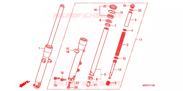 VOOR VORK Honda MOTO 750 VT 2012  VT750SB