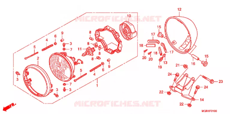 KOPLAMP Honda MOTO 750 VT 2011  VT750SB