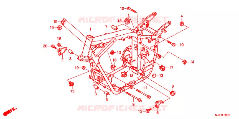 FRAME CHASSIS (VT750S) Honda MOTO 750 VT 2012  VT750SC