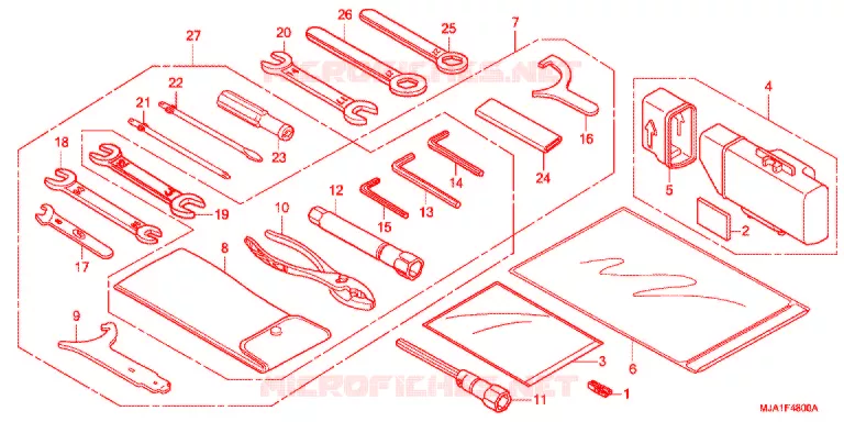 GEREEDSCHAP/ACCUVAK Honda MOTO 750 VT 2013  VT750SC