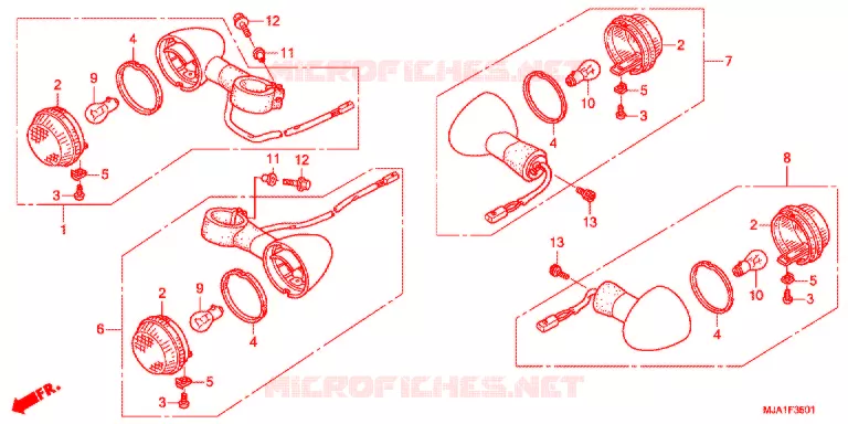 KNIPPERLICHT (VT750S) Honda MOTO 750 VT 2014  VT750SC