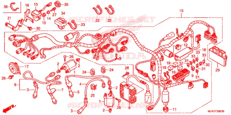 BEDRADINGSBUNDEL (VT750CS/C2S) Honda MOTO 750 SHADOW 2016  VT750CSG