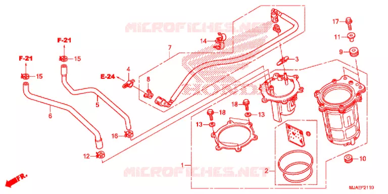 BENZINEPOMP (VT750CS/C2B/C2S/C) Honda MOTO 750 SHADOW 2016  VT750CSG