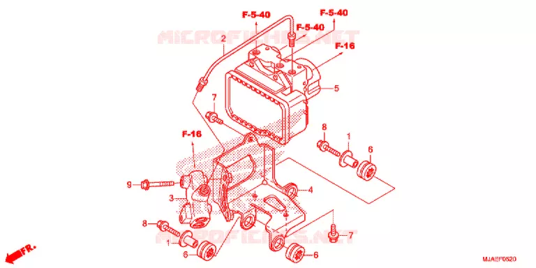VOORREM HOOFDCILINDER/ABS MODULATOR Honda MOTO 750 SHADOW 2016  VT750CSG