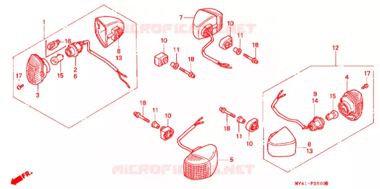 KNIPPERLICHT(2) Honda MOTO 400 CBR 1991  CBR400RRL