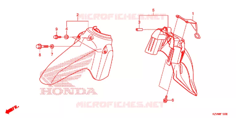 VOORSPATBORD Honda MOTO 110 EX5 2017  NBC110KDFH