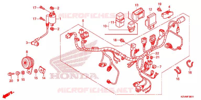 BEDRADINGSBUNDEL (NBC110KDF/MDF/MCD) Honda MOTO 110 EX5 2018  NBC110MCDH
