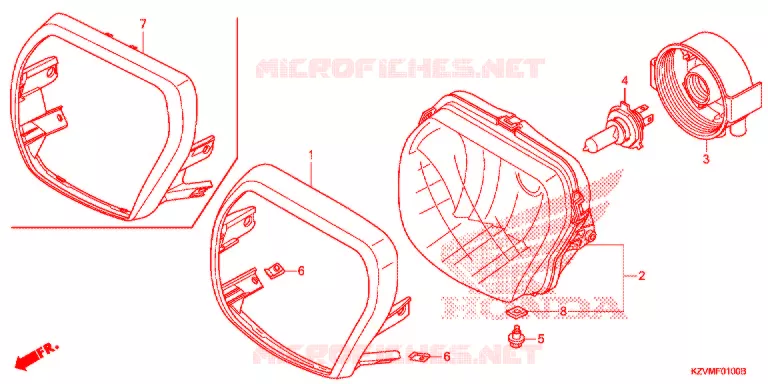KOPLAMP Honda MOTO 110 EX5 2017  NBC110MCDH