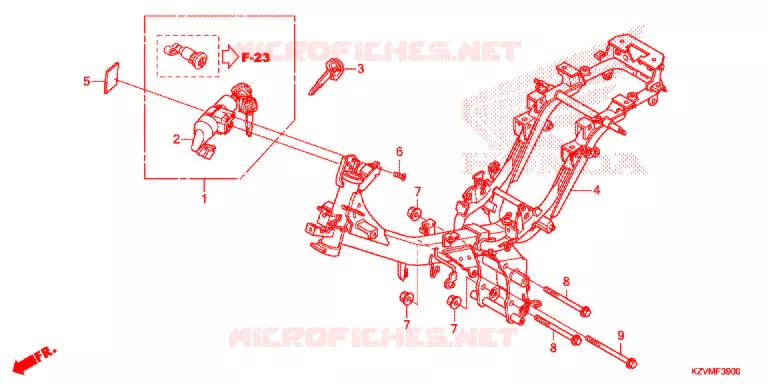 FRAME CHASSIS Honda MOTO 110 EX5 2018  NBC110MDFH