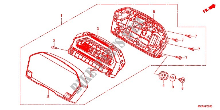 COMBINATIEMETER voor Honda NC 750 X ABS DCT LOWER, E Package 2017