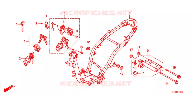 FRAME CHASSIS Honda SCOOTER 110 DIO 2018  NSC110CBFH