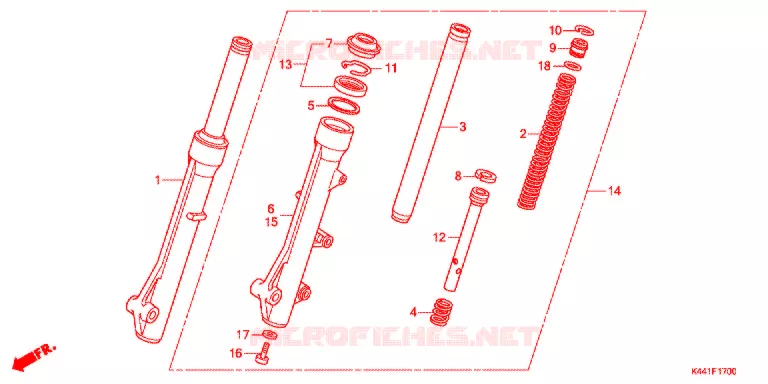 VOOR VORK Honda SCOOTER 110 DIO 2018  NSC110CBFH