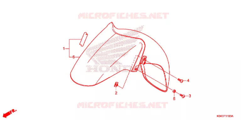 VOORSPATBORD Honda SCOOTER 300 FORZA 2017  NSS300AH