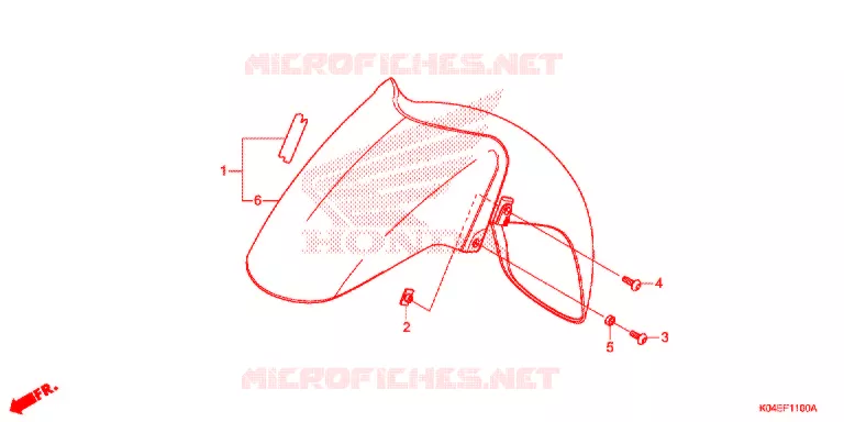 VOORSPATBORD Honda SCOOTER 300 FORZA 2018  NSS300AH