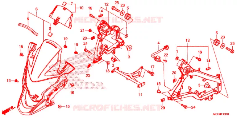 BOVEN KAP Honda MOTO 1200 CROSSTOURER 2017  VFR1200XH
