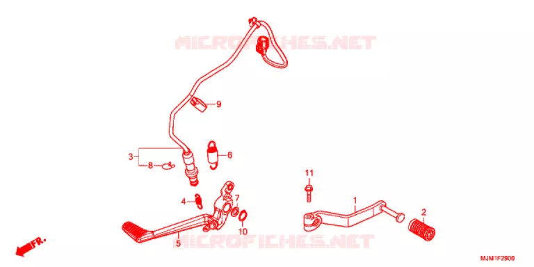 OPSTAP/PEDAAL Honda MOTO 800 VFR 2018  VFR800FH_J