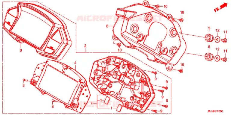 COMBINATIEMETER Honda MOTO 800 CROSSRUNNER 2018  VFR800XH_J