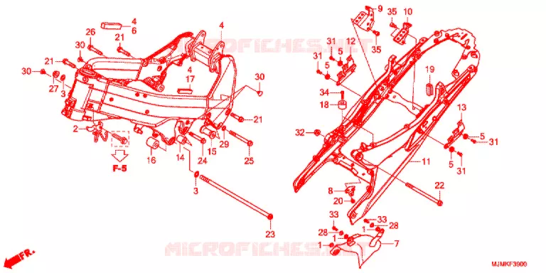 FRAME CHASSIS Honda MOTO 800 CROSSRUNNER 2018  VFR800XH_J