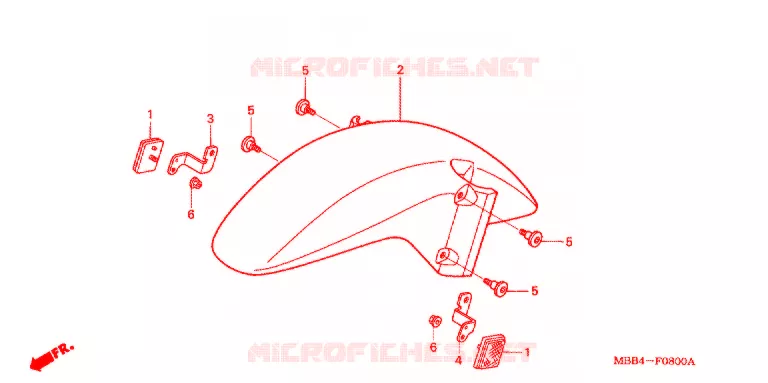 VOORSPATBORD Honda MOTO 1000 VTR 2001  VTR1000F1