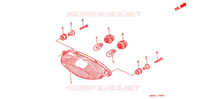 ACHTERLICHT(2) Honda MOTO 1000 VTR 2001  VTR1000F1